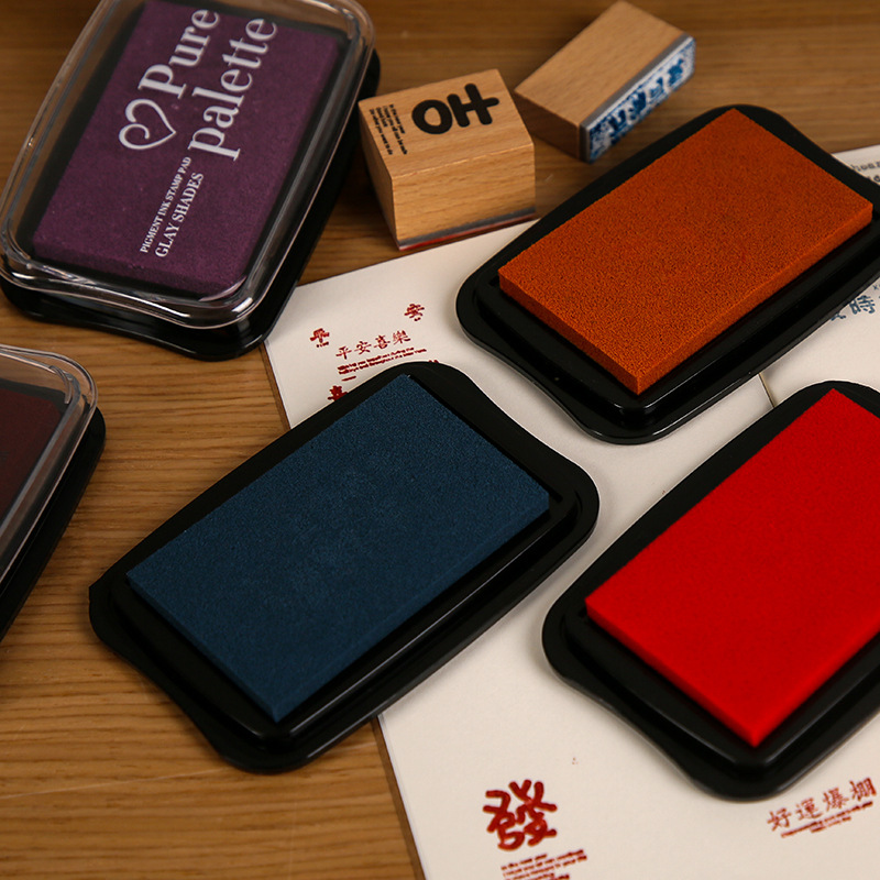 12 色ヴィンテージソリッドカラー大型インクパッドスタンプ  - Rubber Stamp Blank のレビューと価格