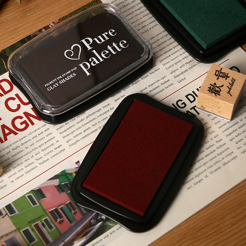 12 色ヴィンテージソリッドカラー大型インクパッドスタンプ  - Rubber Stamp Blank のレビューと価格