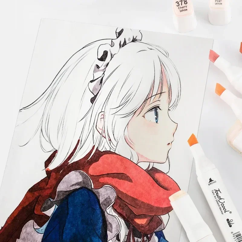6/12/24/30 色の肌のトーンデュアルヘッドマーカーセ - Illustration Marker Set のレビューと価格