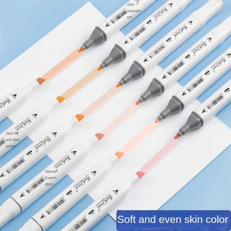 6/12/24/30 色の肌のトーンデュアルヘッドマーカーセ - Illustration Marker Set のレビューと価格