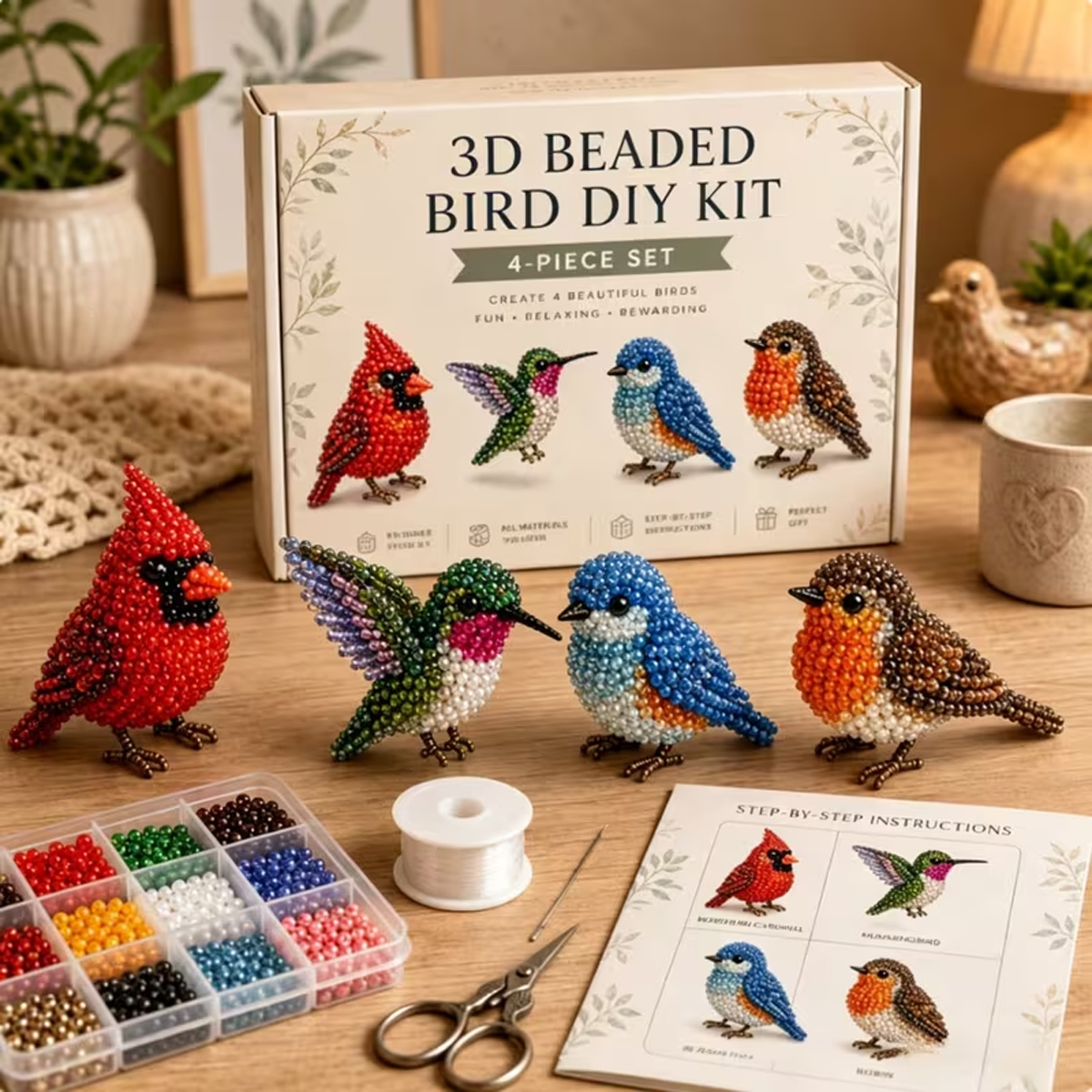 ミニ3Dビーズ動物DIYキット、カラフルなビーズと説明書付き - The Art And Craft Of Jewelry のレビューと価格