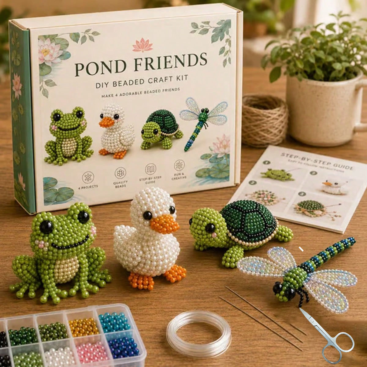 ミニ3Dビーズ動物DIYキット、カラフルなビーズと説明書付き - The Art And Craft Of Jewelry のレビューと価格