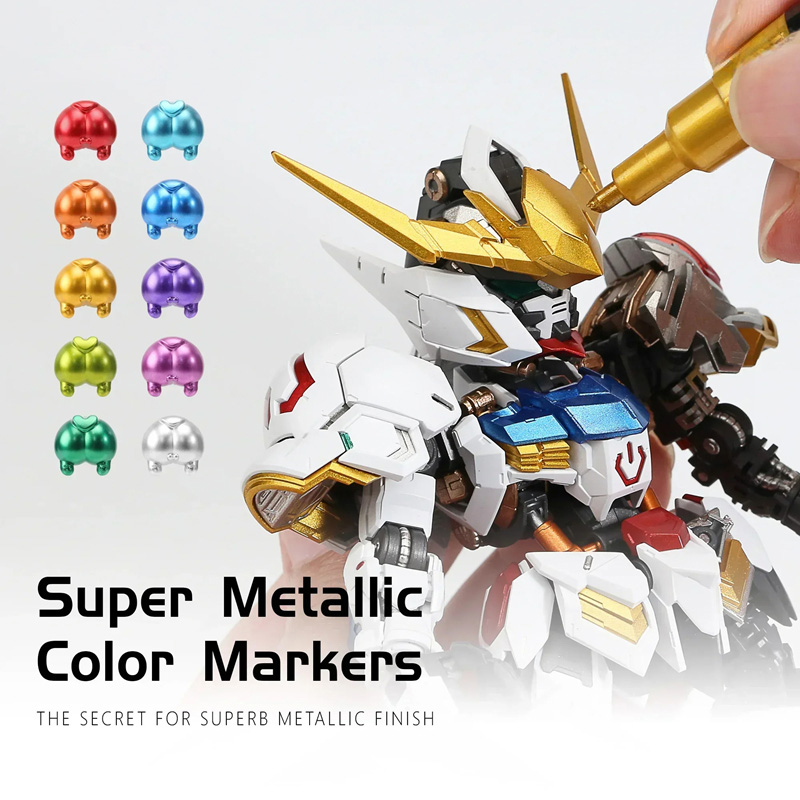 メタリックマーカー カラーリングペン メカペイント用 ペイン - Illustration Marker Set のレビューと価格