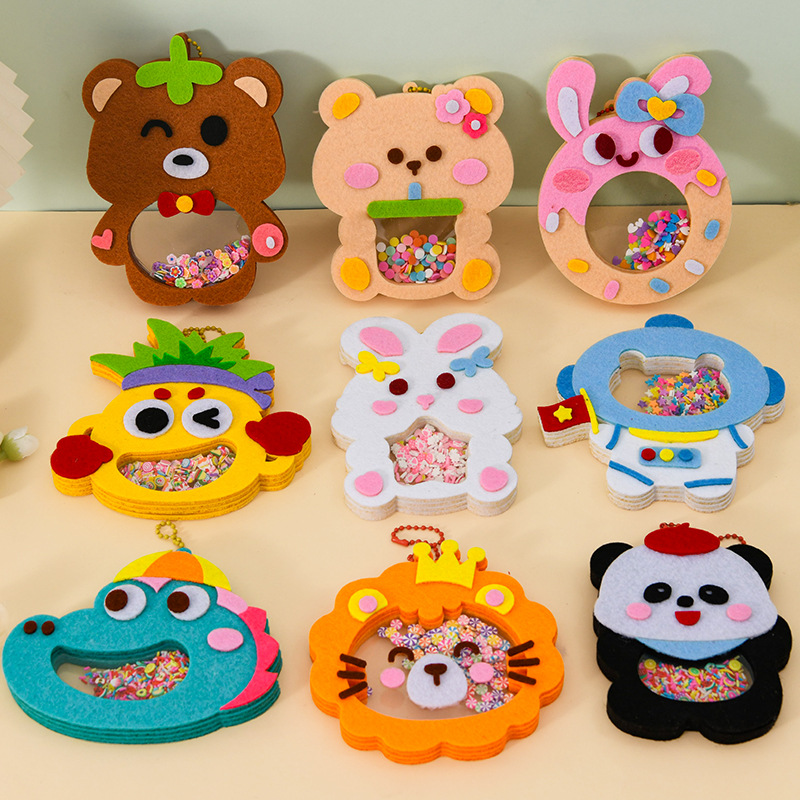 DIY動物シェイクペンダントアートクラフトキット 子供 男の - Art Craft For 3 Year Old のレビューと価格