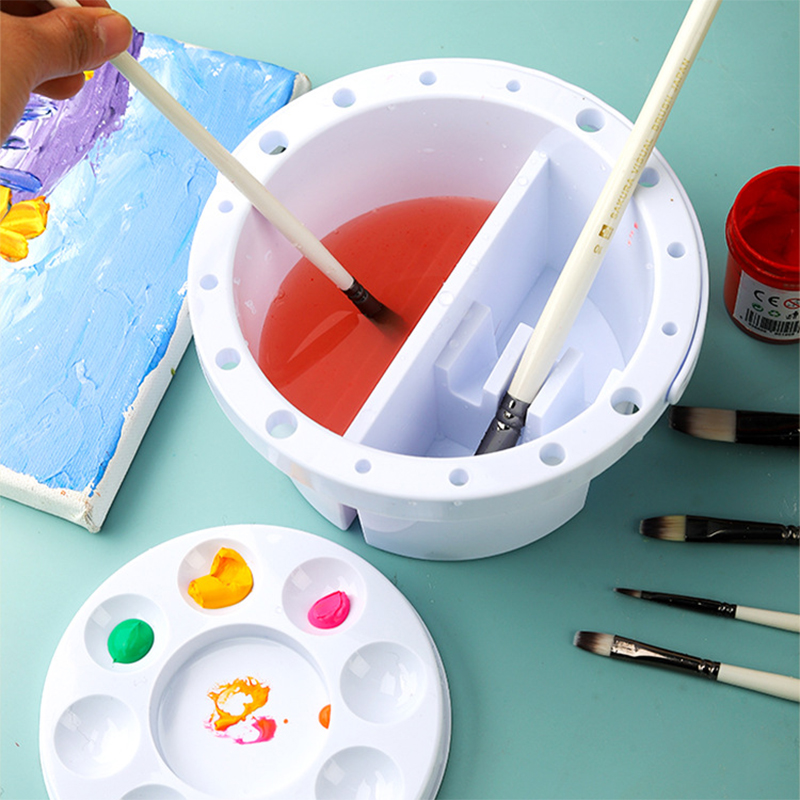 3イン1 ブラシウォッシャーバケツ パレット蓋付き 絵画用ブ - Watercolor Brush Pen のレビューと価格