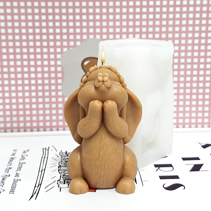 祝福の祈り ロップイヤードウサギキャンドル型 シリコン製DI - Art Craft Rabbit のレビューと価格