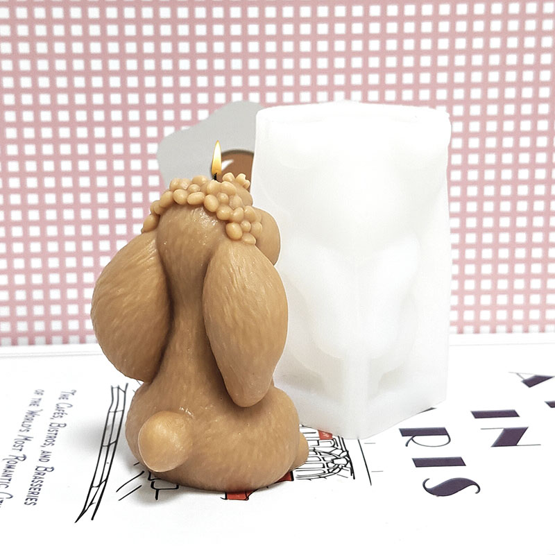 祝福の祈り ロップイヤードウサギキャンドル型 シリコン製DI - Art Craft Rabbit のレビューと価格