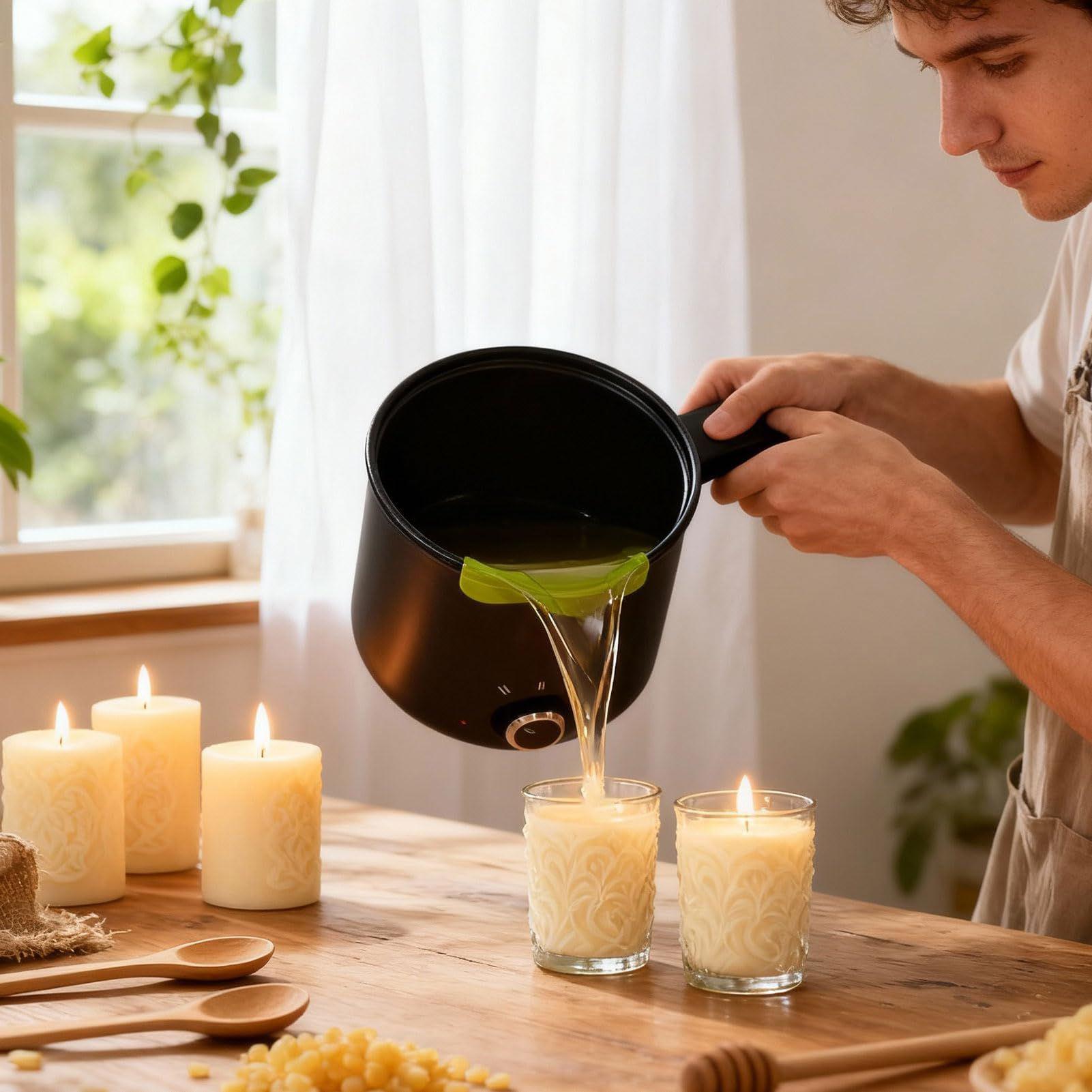 キャンドルワックス溶解ポット 1.5L 大型ステンレス製電気 - Candle Making Wax のレビューと価格