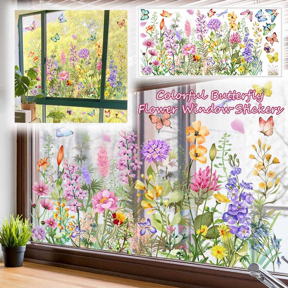 両面カラフルな花蝶ウォールステッカー静電窓ガラスステッカー可 - Art Craft Butterfly のレビューと価格