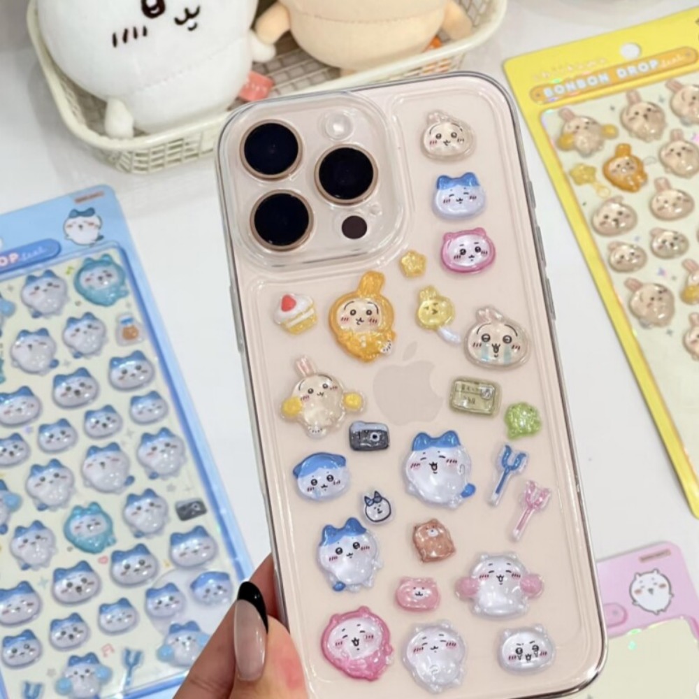 かわいいちいかわ3DクリスタルエンボスステッカーDIYデコレ - Art Craft Journals のレビューと価格