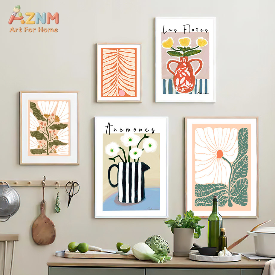 AZNM ボヘミアンフローラルキャンバスウォールアート抽象的 - Art Craft Butterfly のレビューと価格