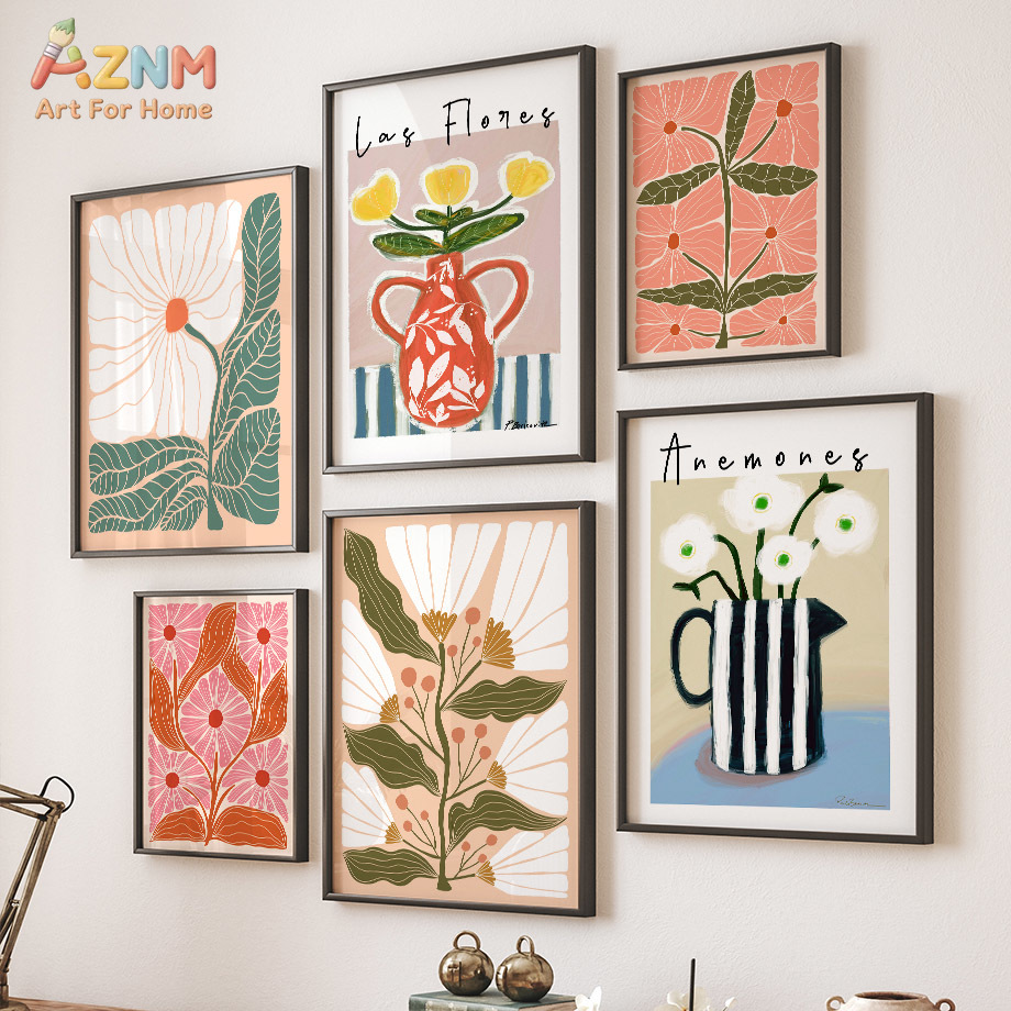 AZNM ボヘミアンフローラルキャンバスウォールアート抽象的 - Art Craft Butterfly のレビューと価格