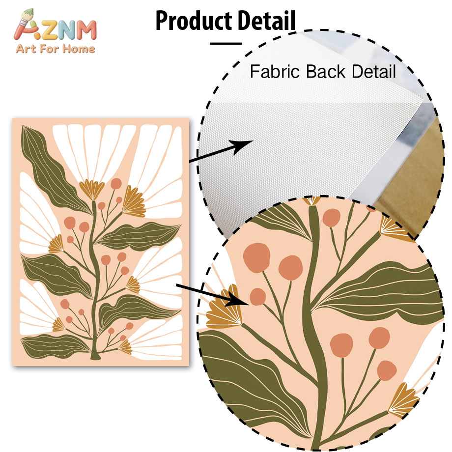 AZNM ボヘミアンフローラルキャンバスウォールアート抽象的 - Art Craft Butterfly のレビューと価格