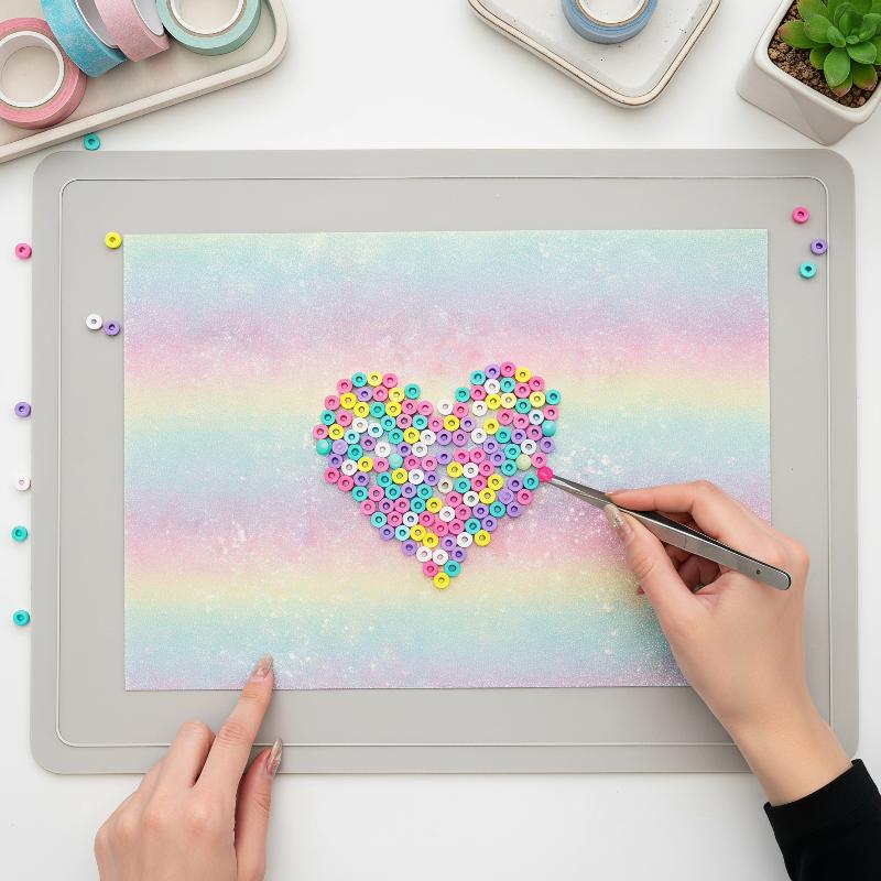 グラデーショングリッターフューズビーズアイロンシート 5/7 - Art Craft With Paper のレビューと価格
