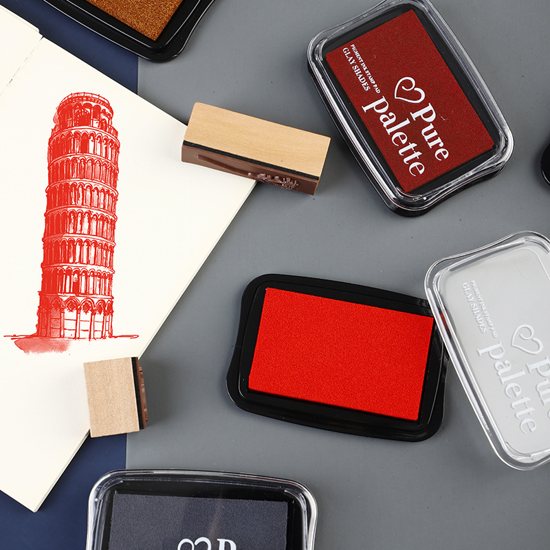12 色大サイズヴィンテージ印肉スタンプ DIY 工芸品スク - Rubber Stamp Blank のレビューと価格