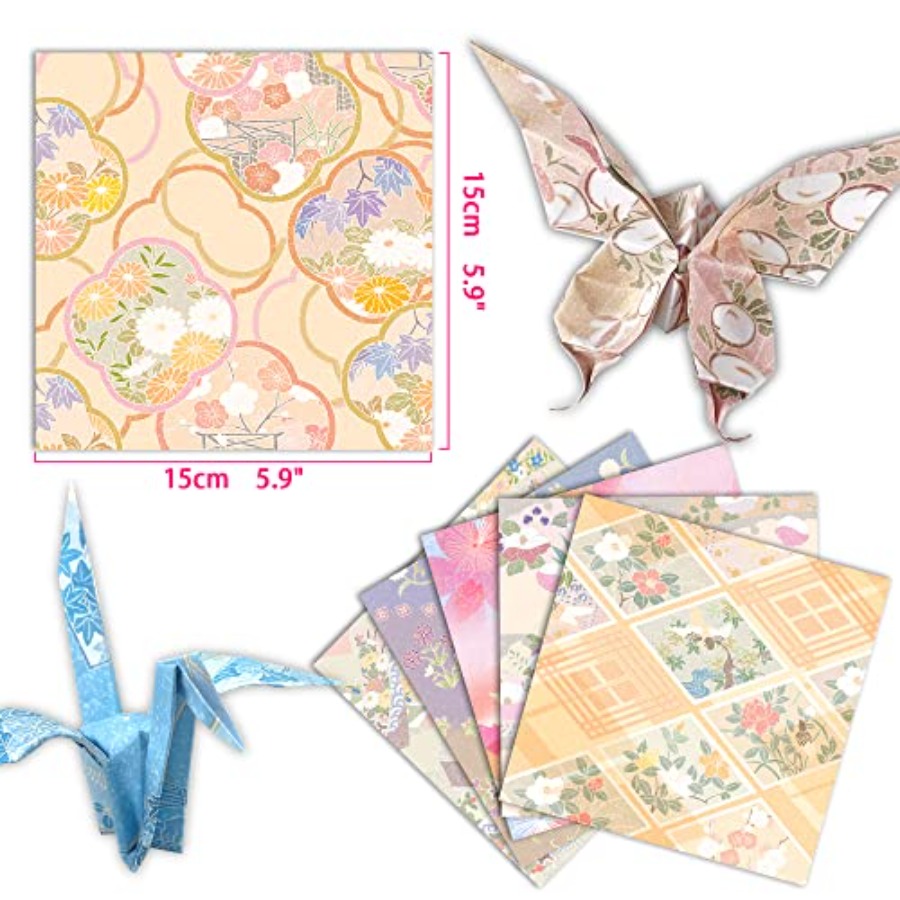 折り紙用紙 6x6 両面印刷 50枚 10色 折り紙キット  - Art Craft With Paper のレビューと価格