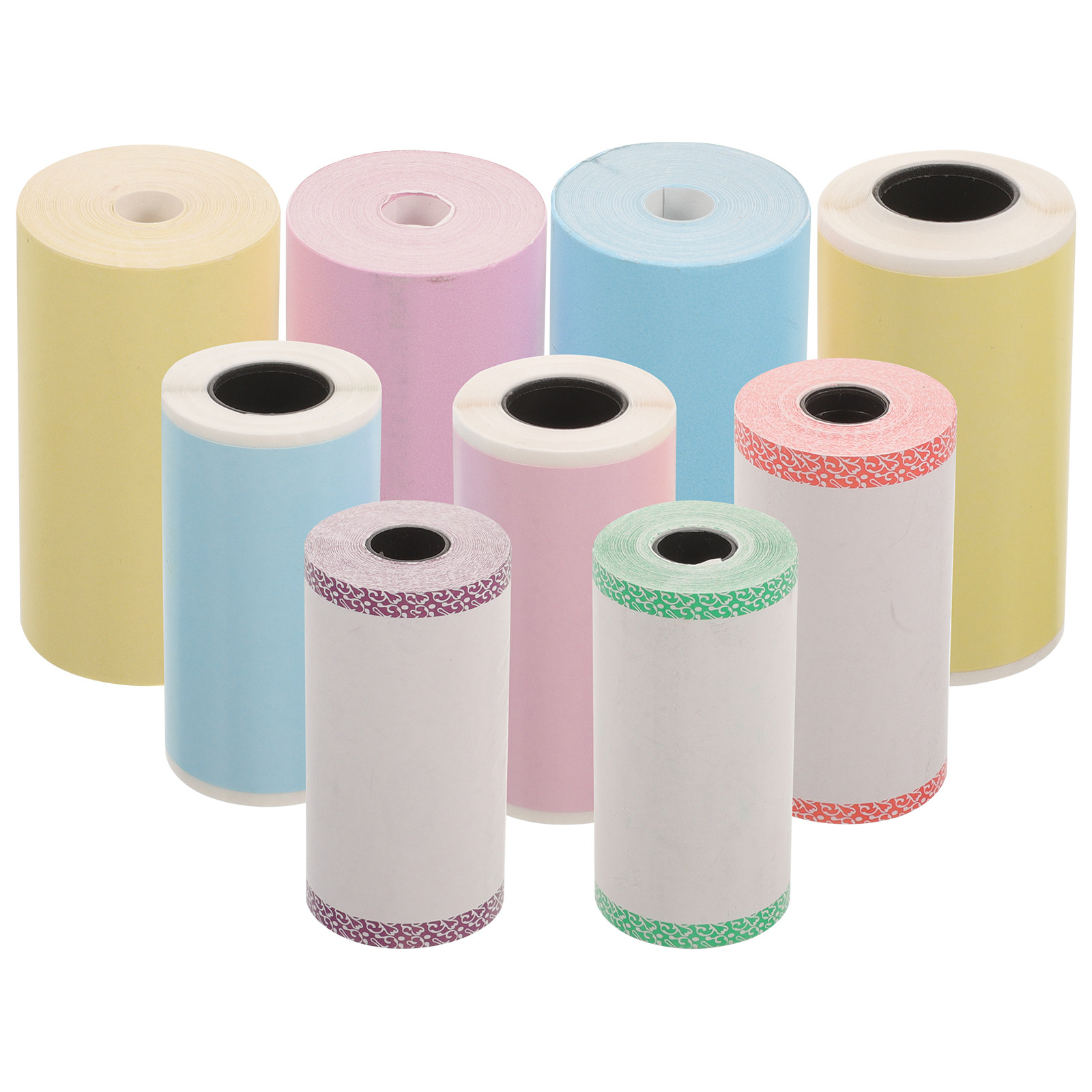 9ロールサーマルプリンターステッカー用紙、カラフルな自己粘着 - Art Craft With Paper のレビューと価格