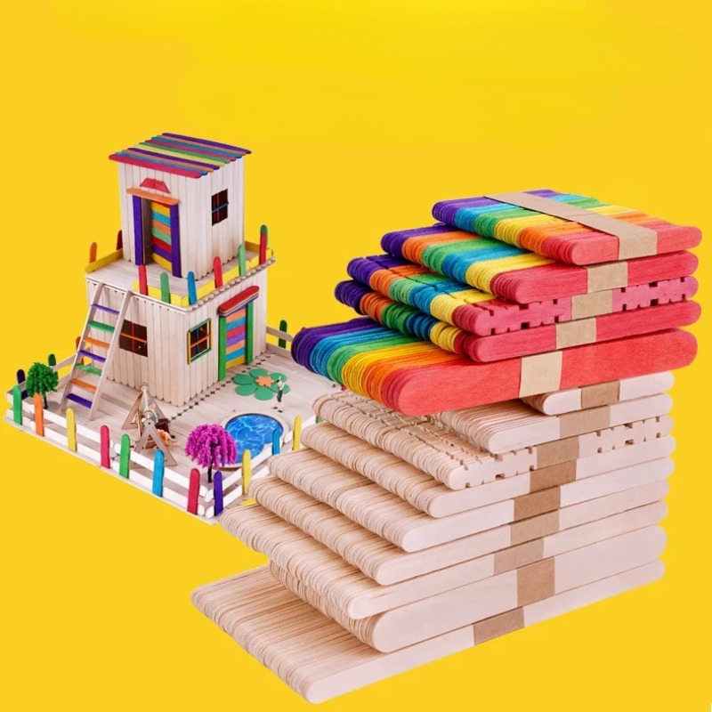 100 個アイスクリームアイスキャンデースティッククリエイテ - Art Craft With Ice Cream Stick のレビューと価格